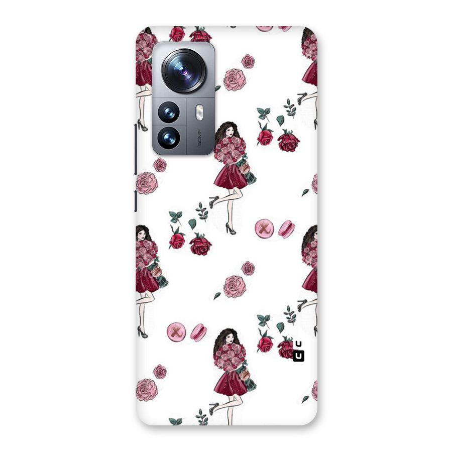 Girl With Flowers Back Case for Xiaomi 12 Pro