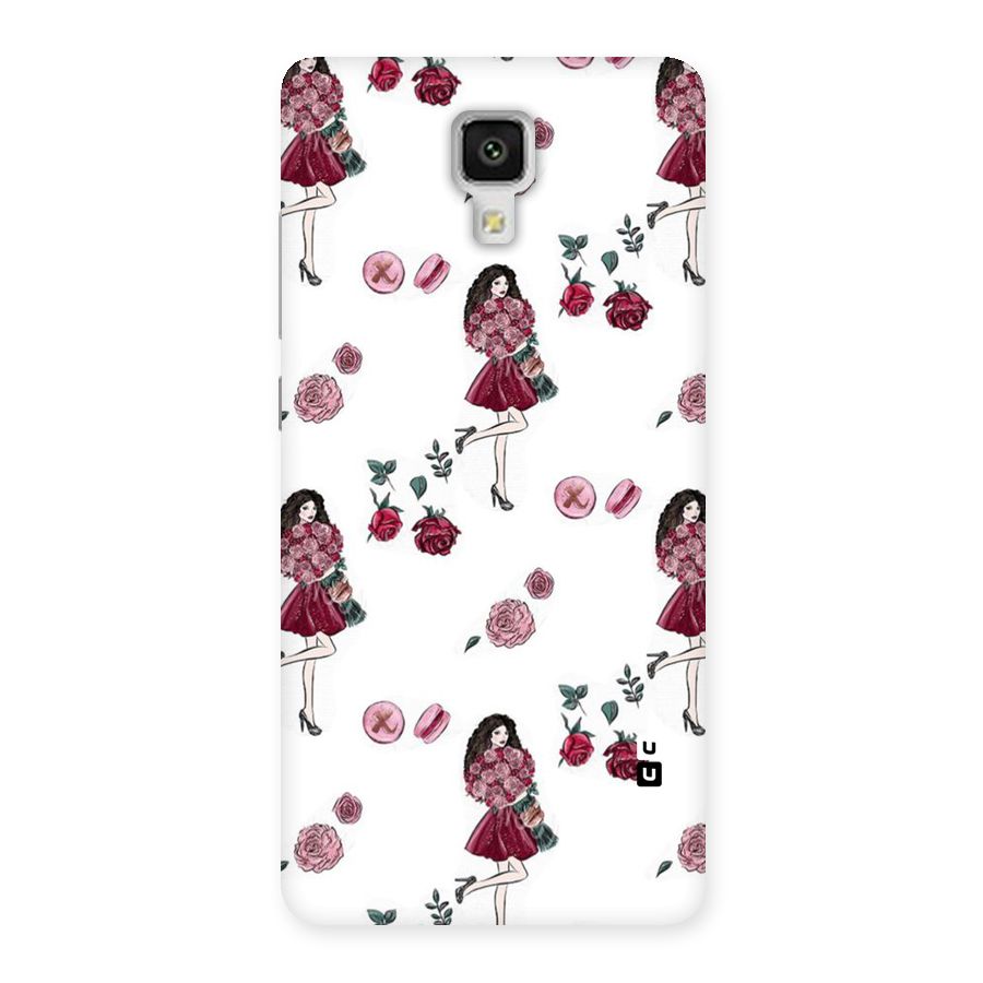 Girl With Flowers Back Case for Xiaomi Mi 4