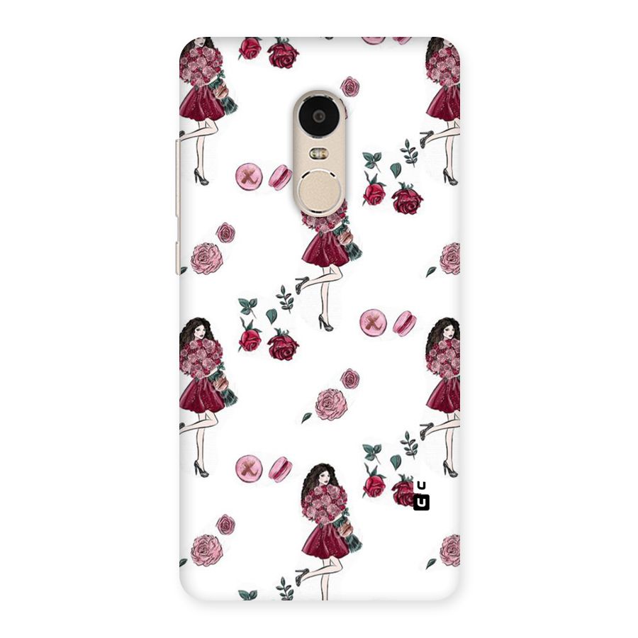 Girl With Flowers Back Case for Xiaomi Redmi Note 4