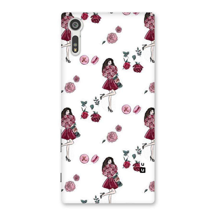 Girl With Flowers Back Case for Xperia XZ