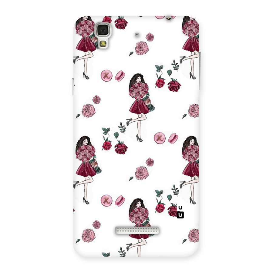 Girl With Flowers Back Case for YU Yureka Plus