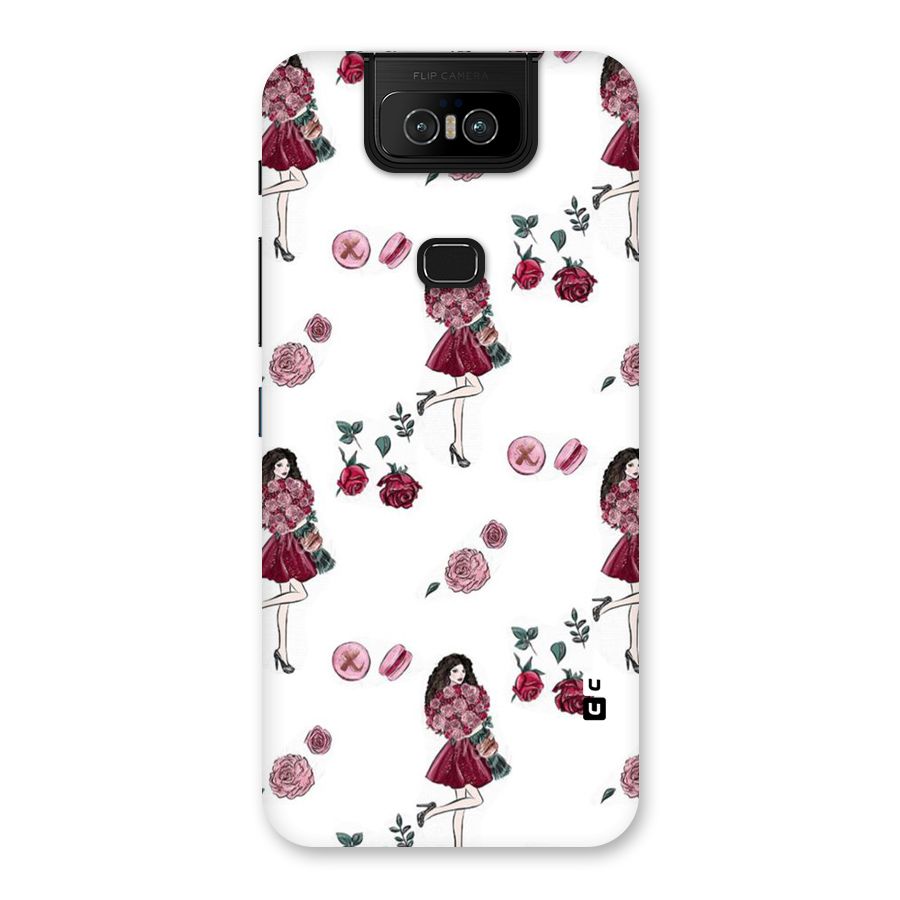 Girl With Flowers Back Case for Zenfone 6z