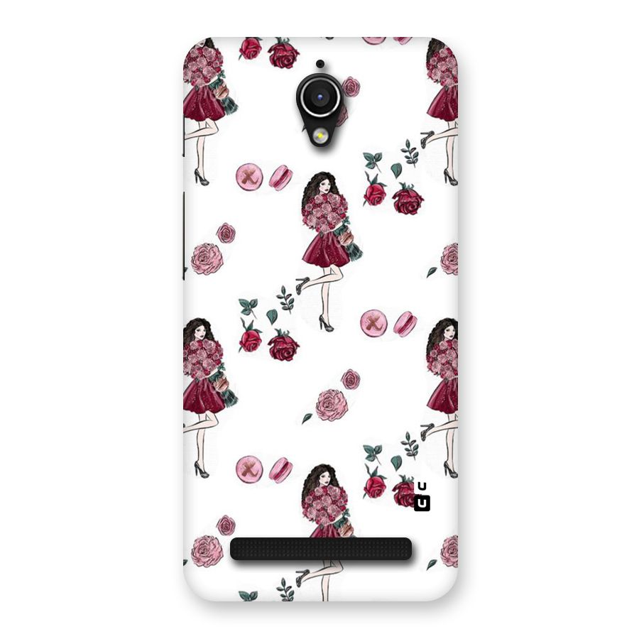 Girl With Flowers Back Case for Zenfone Go