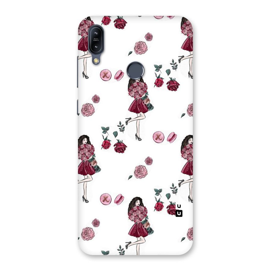 Girl With Flowers Back Case for Zenfone Max M2