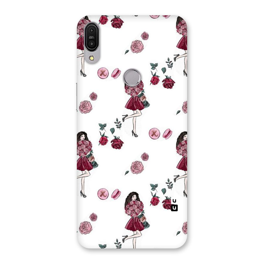 Girl With Flowers Back Case for Zenfone Max Pro M1