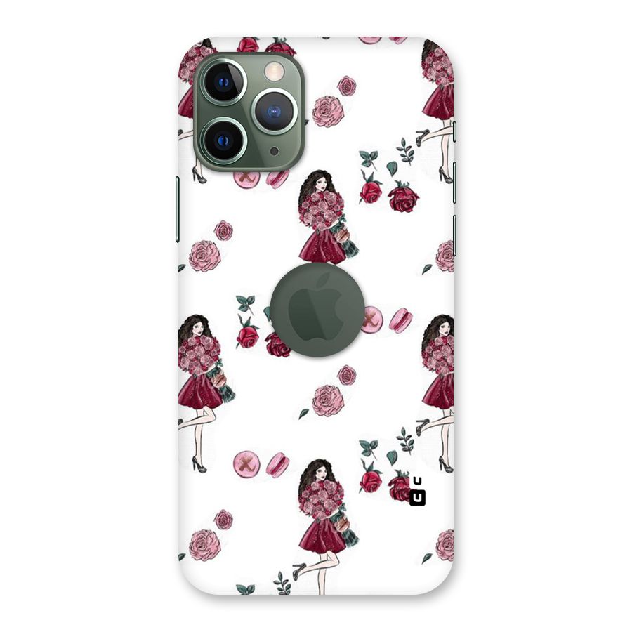 Girl With Flowers Back Case for iPhone 11 Pro Logo  Cut
