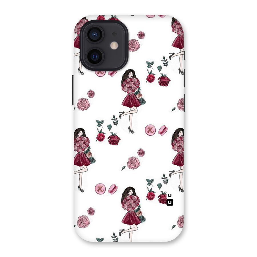 Girl With Flowers Back Case for iPhone 12