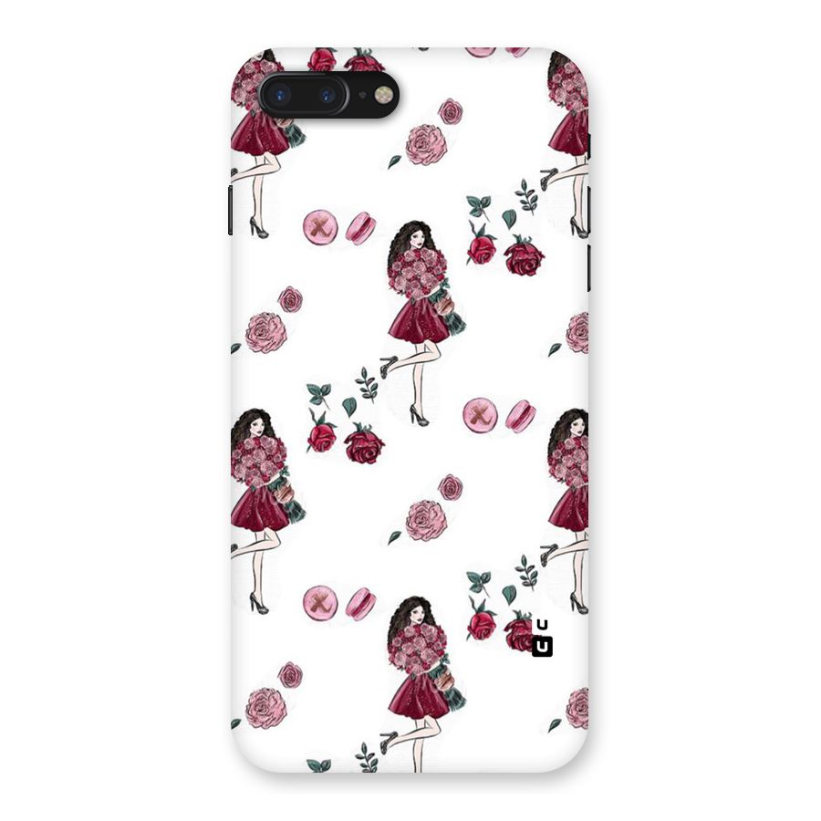 Girl With Flowers Back Case for iPhone 7 Plus