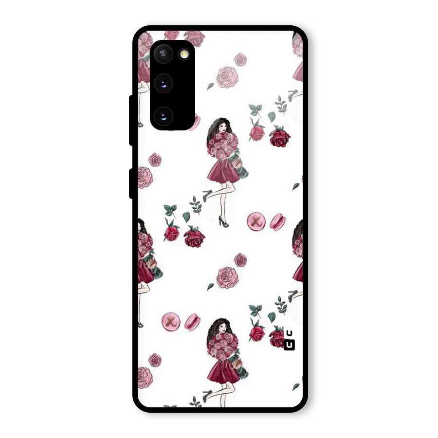 Girl With Flowers Glass Back Case for Galaxy S20 FE 5G
