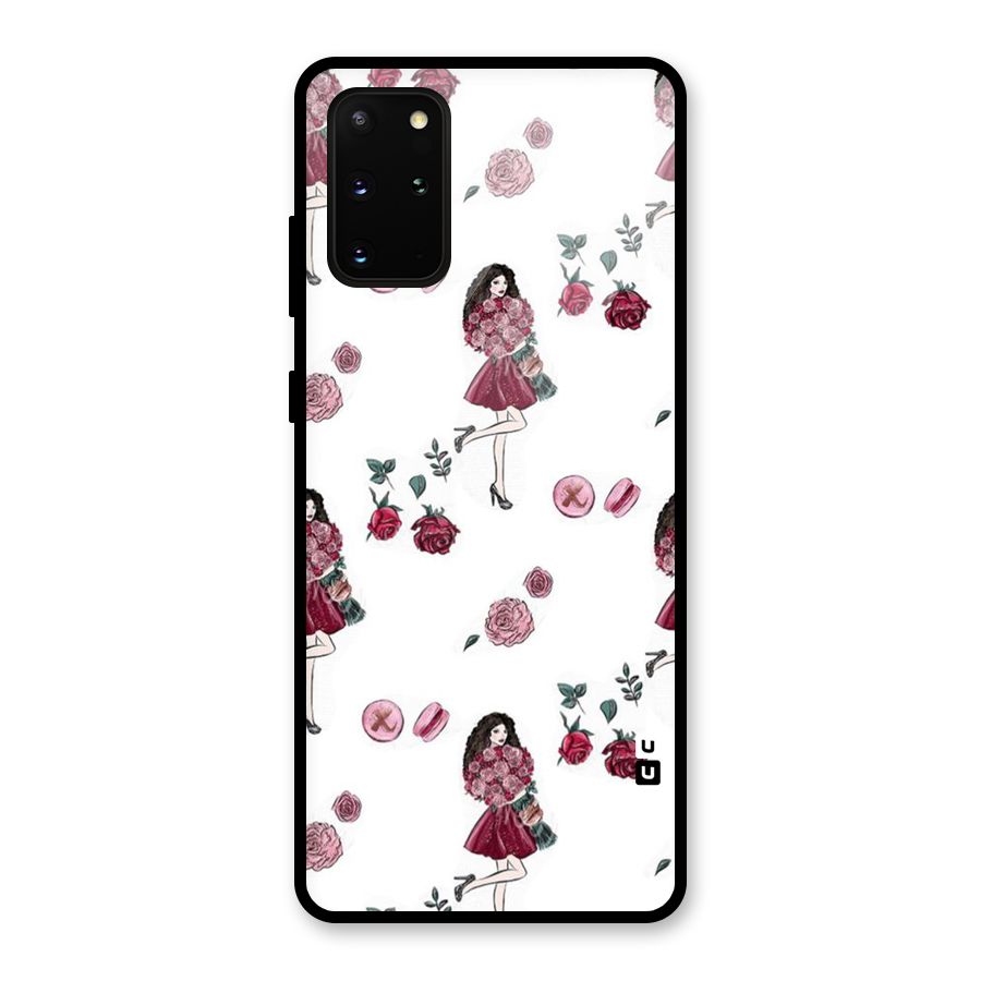 Girl With Flowers Glass Back Case for Galaxy S20 Plus