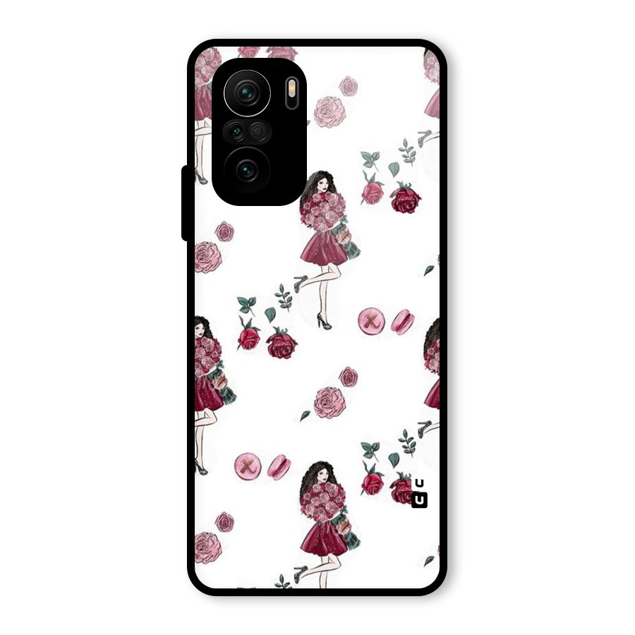 Girl With Flowers Glass Back Case for Mi 11x