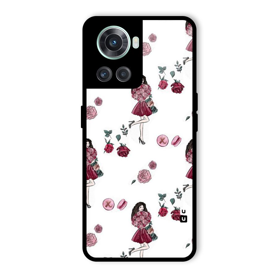 Girl With Flowers Glass Back Case for OnePlus 10R