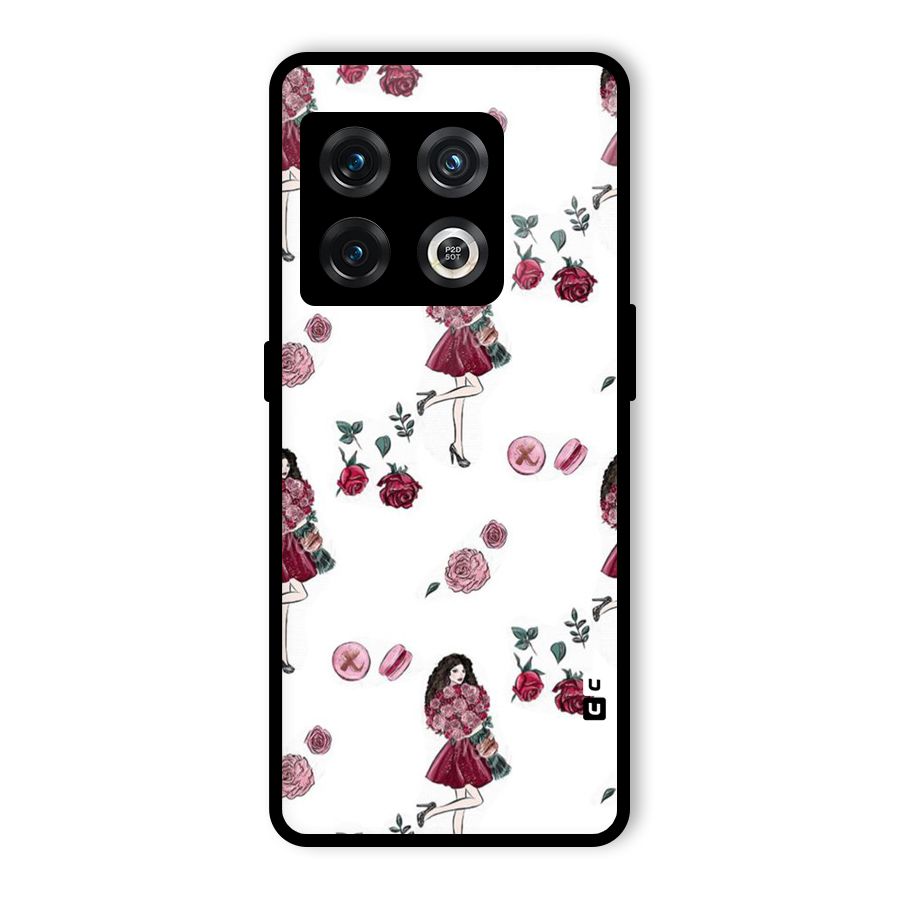 Girl With Flowers Glass Back Case for OnePlus 10 Pro 5G