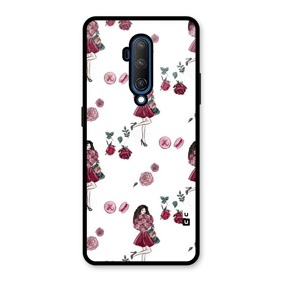 Girl With Flowers Glass Back Case for OnePlus 7T Pro