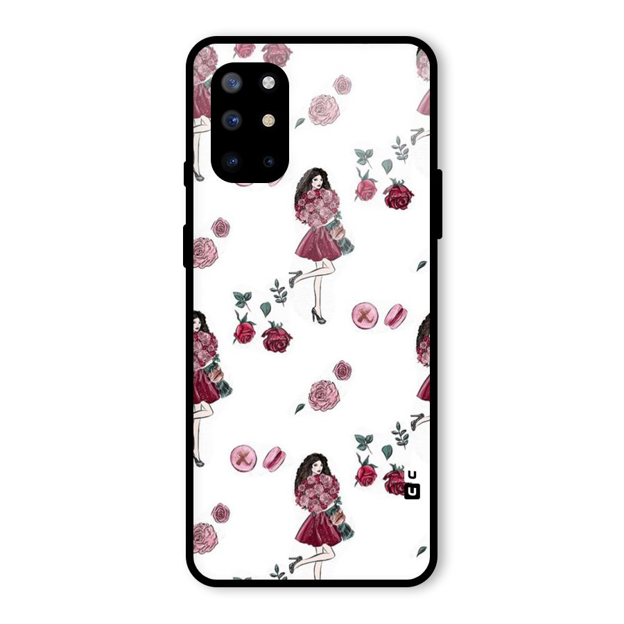 Girl With Flowers Glass Back Case for OnePlus 8T
