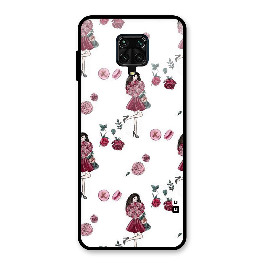 Girl With Flowers Glass Back Case for Redmi Note 10 Lite