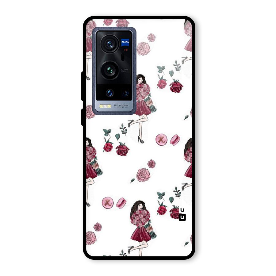 Girl With Flowers Glass Back Case for Vivo X60 Pro Plus