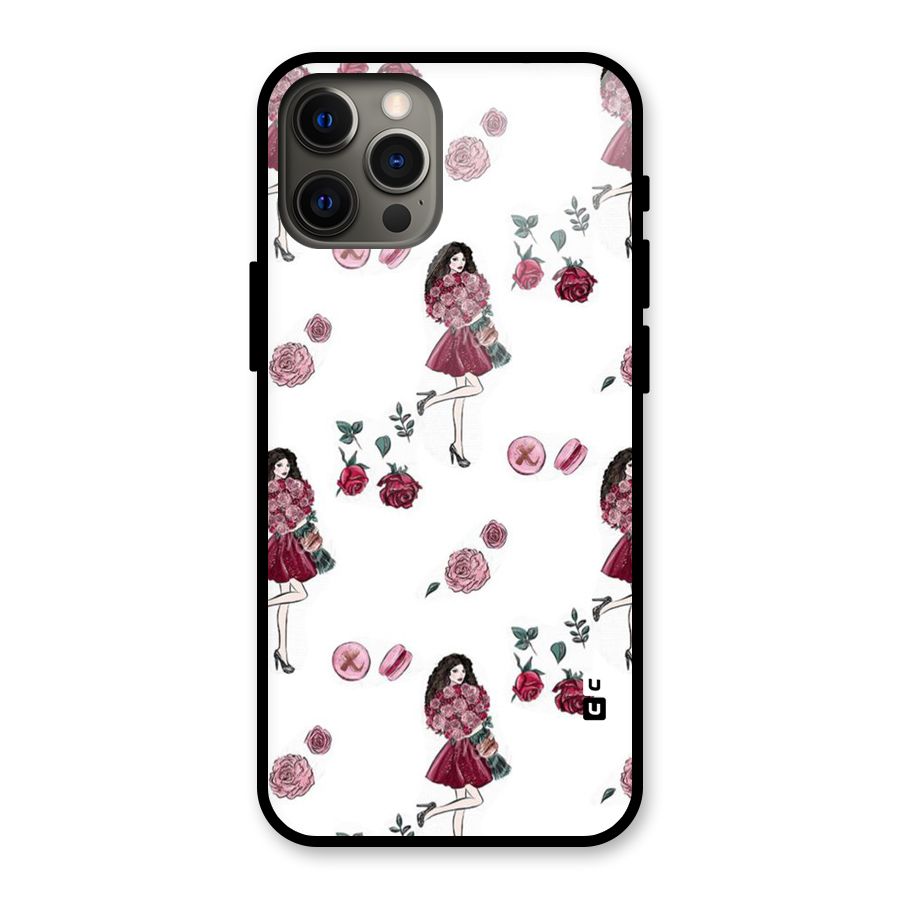 Girl With Flowers Glass Back Case for iPhone 12 Pro Max