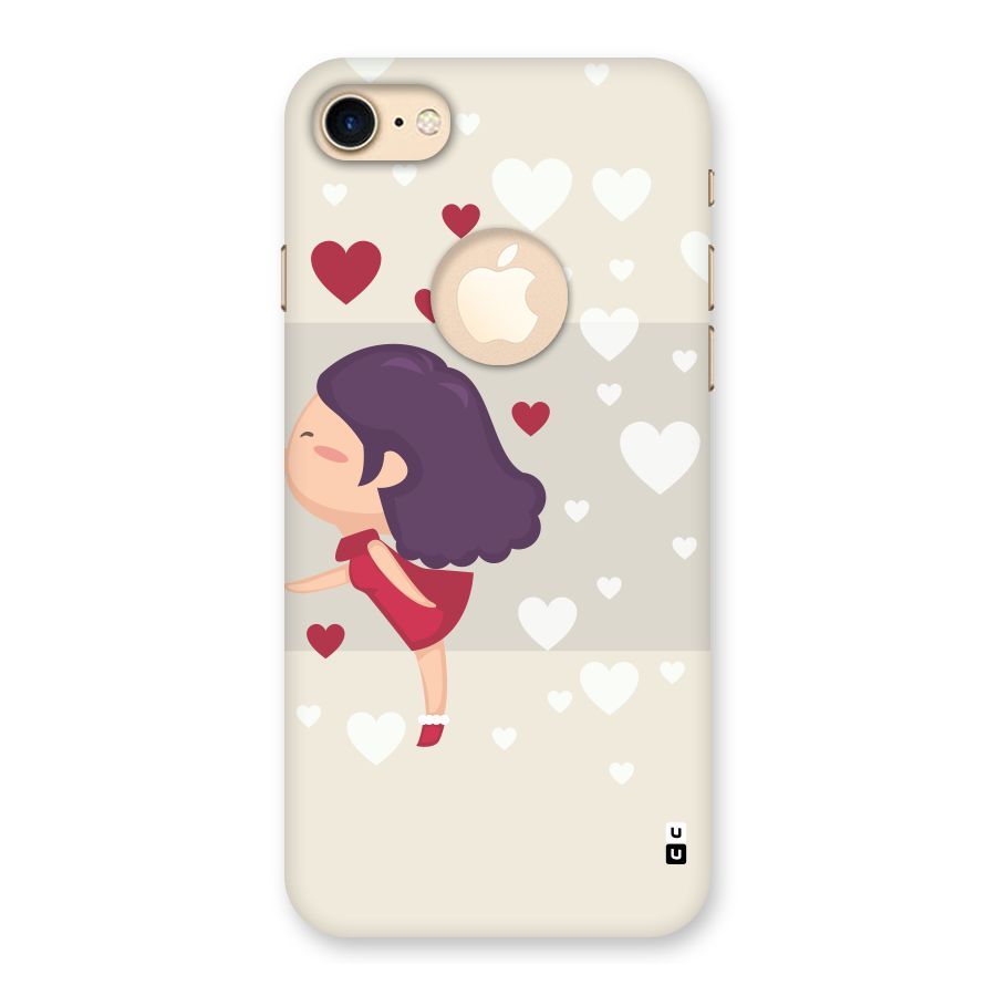 Girl in Love Back Case for iPhone 8 Logo Cut