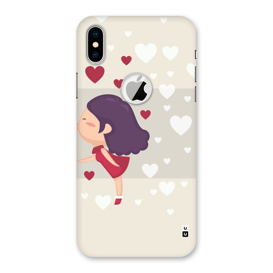Girl in Love Back Case for iPhone XS Logo Cut
