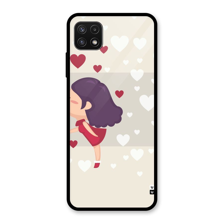 Girl in Love Glass Back Case for Galaxy A22 5G