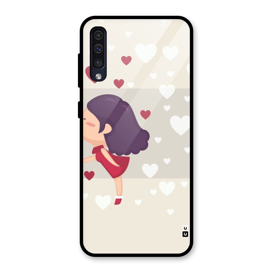 Girl in Love Glass Back Case for Galaxy A50