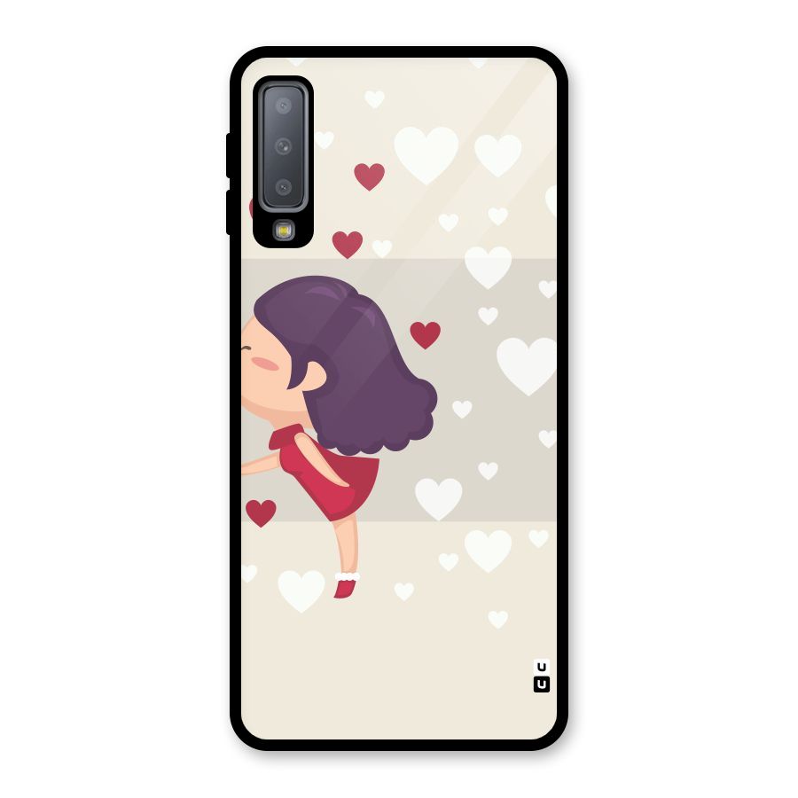 Girl in Love Glass Back Case for Galaxy A7 (2018)