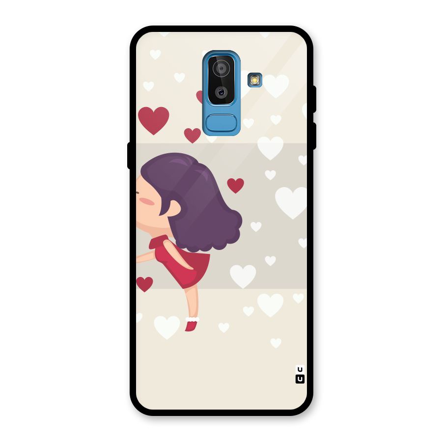 Girl in Love Glass Back Case for Galaxy J8