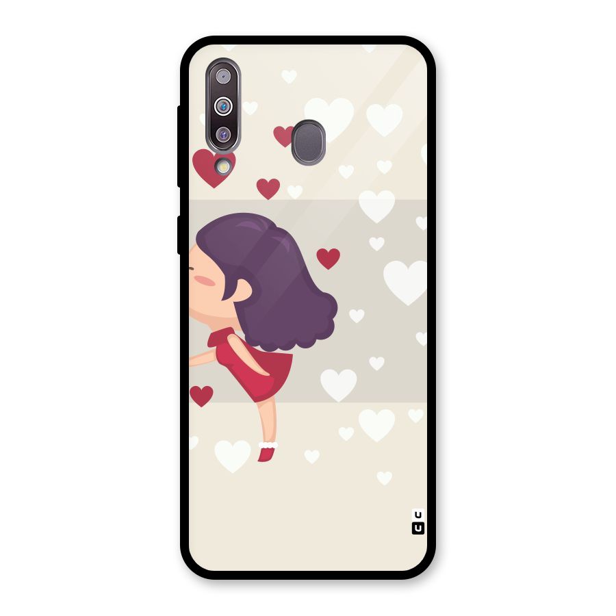 Girl in Love Glass Back Case for Galaxy M30