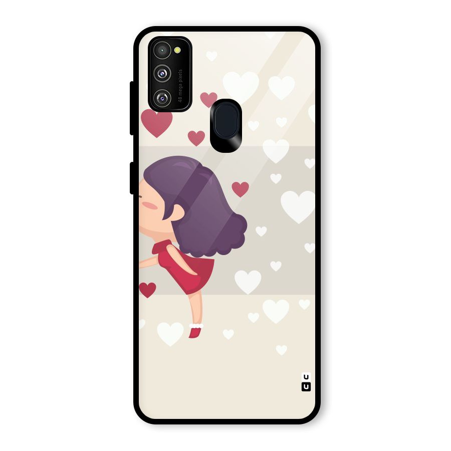 Girl in Love Glass Back Case for Galaxy M30s