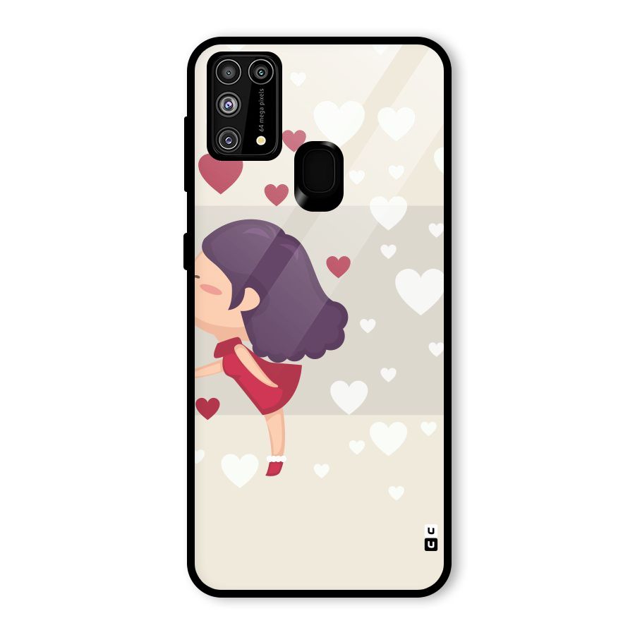 Girl in Love Glass Back Case for Galaxy M31