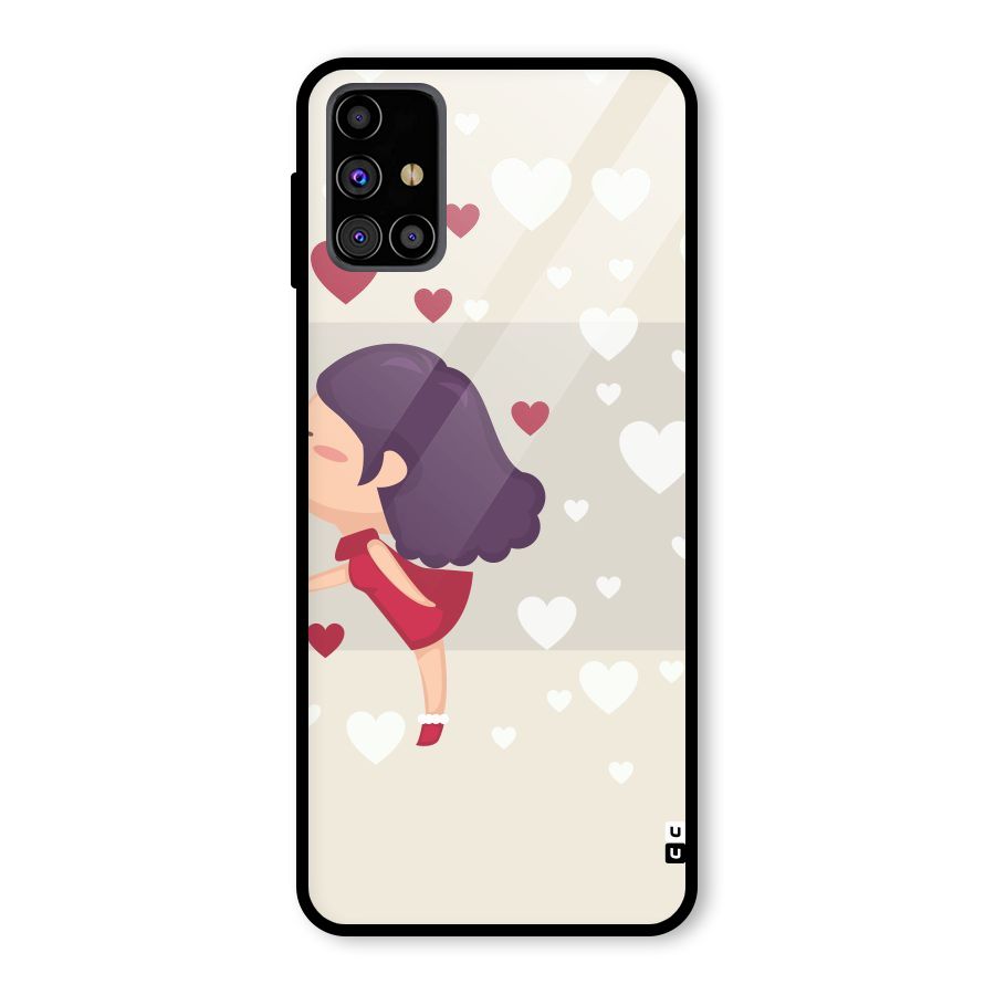 Girl in Love Glass Back Case for Galaxy M31s