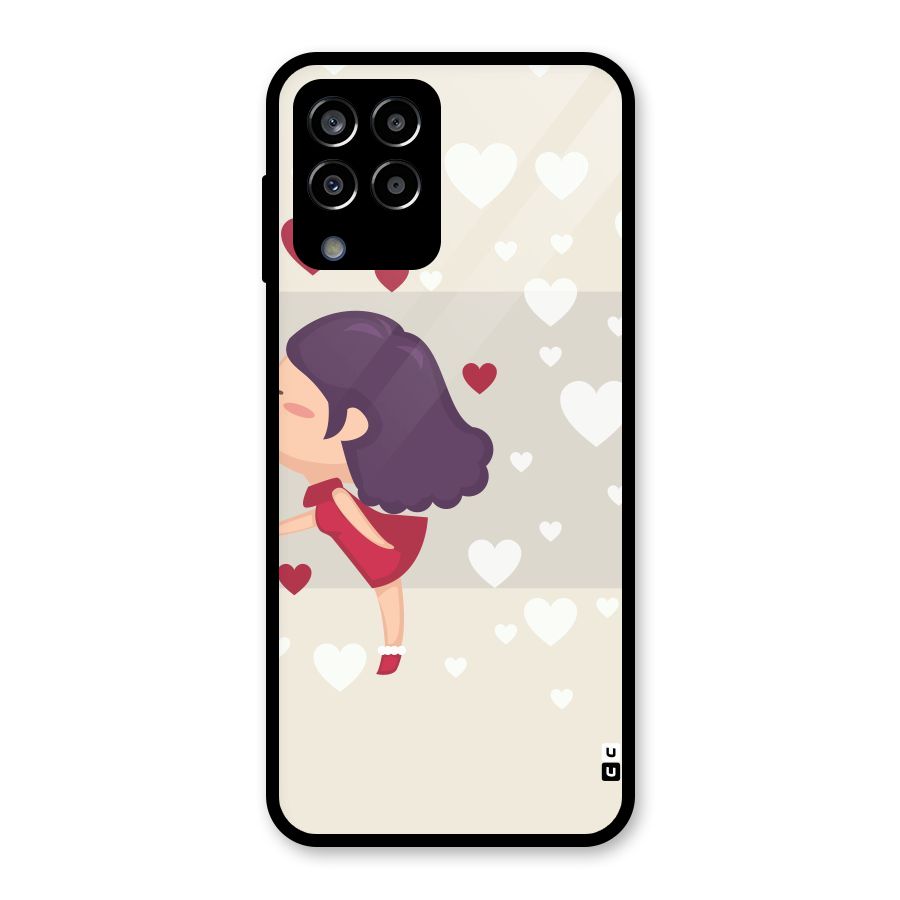 Girl in Love Glass Back Case for Galaxy M33
