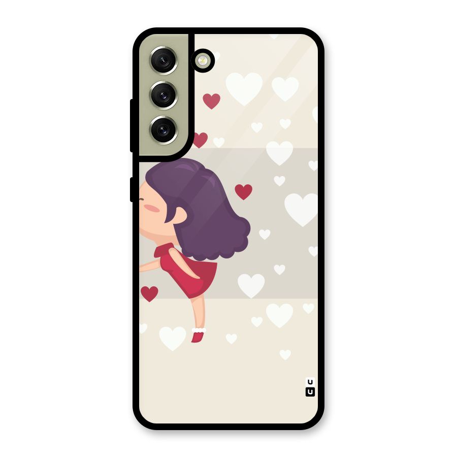 Girl in Love Glass Back Case for Galaxy S21 FE 5G