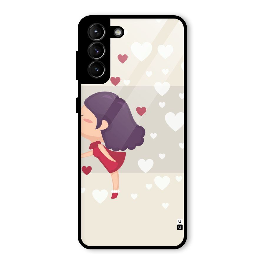 Girl in Love Glass Back Case for Galaxy S21 Plus