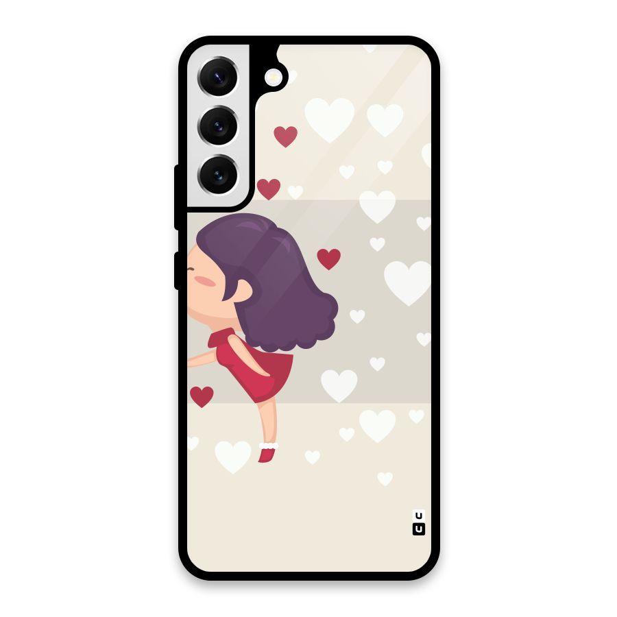 Girl in Love Glass Back Case for Galaxy S22 Plus 5G