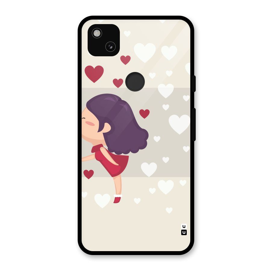 Girl in Love Glass Back Case for Google Pixel 4a