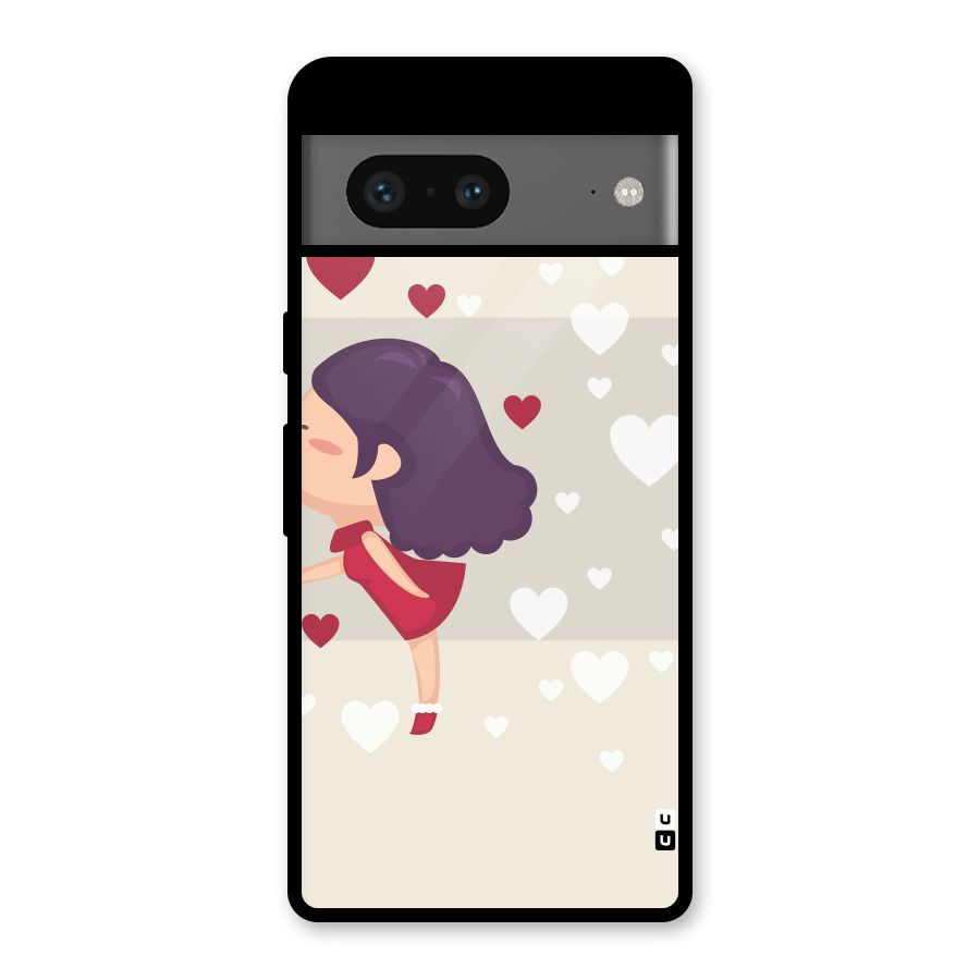 Girl in Love Glass Back Case for Google Pixel 7