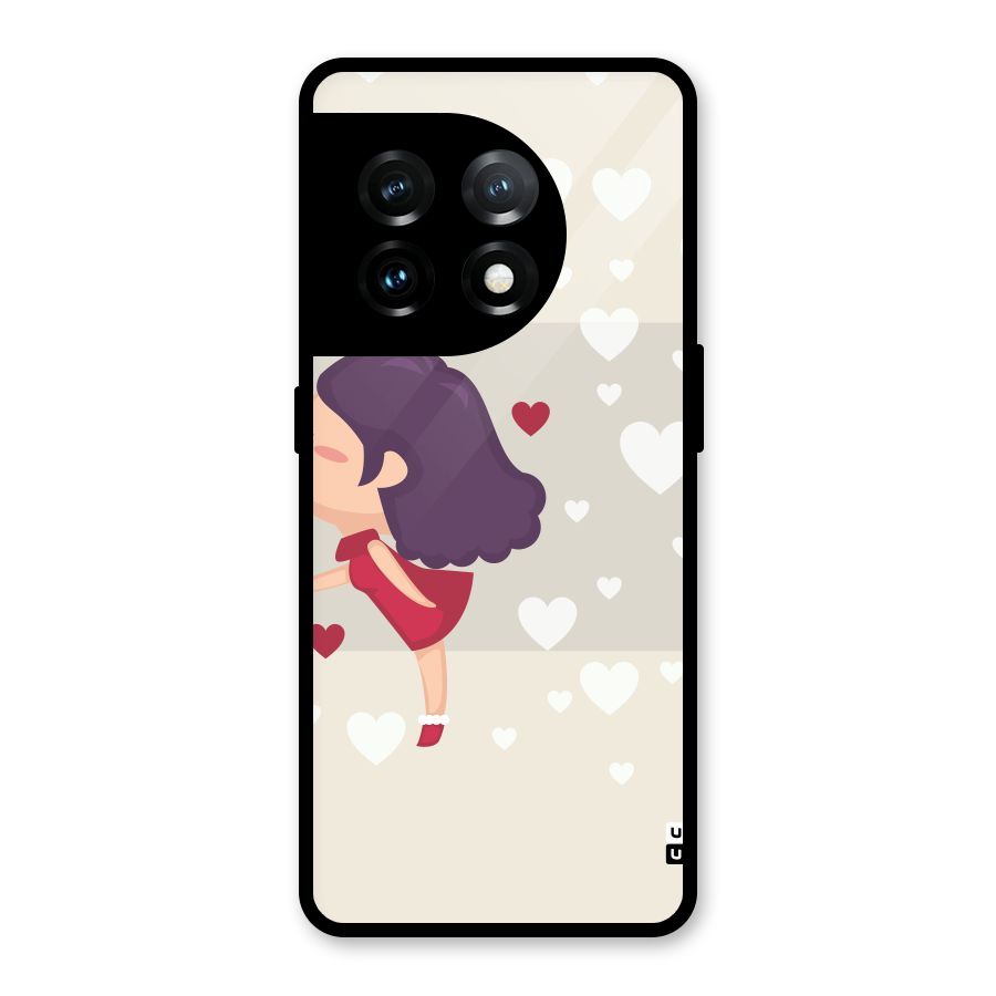 Girl in Love Glass Back Case for OnePlus 11