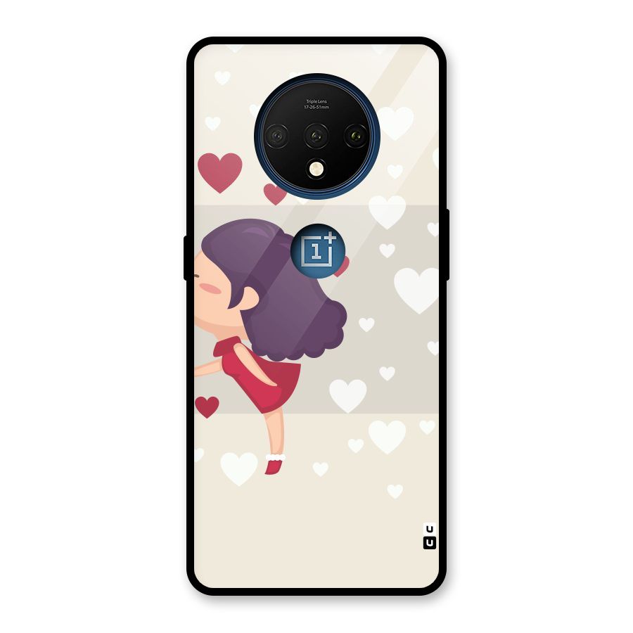 Girl in Love Glass Back Case for OnePlus 7T