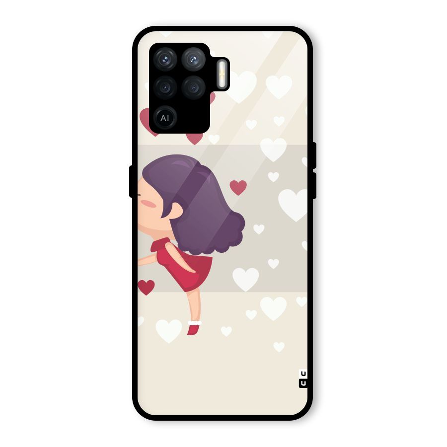 Girl in Love Glass Back Case for Oppo F19 Pro