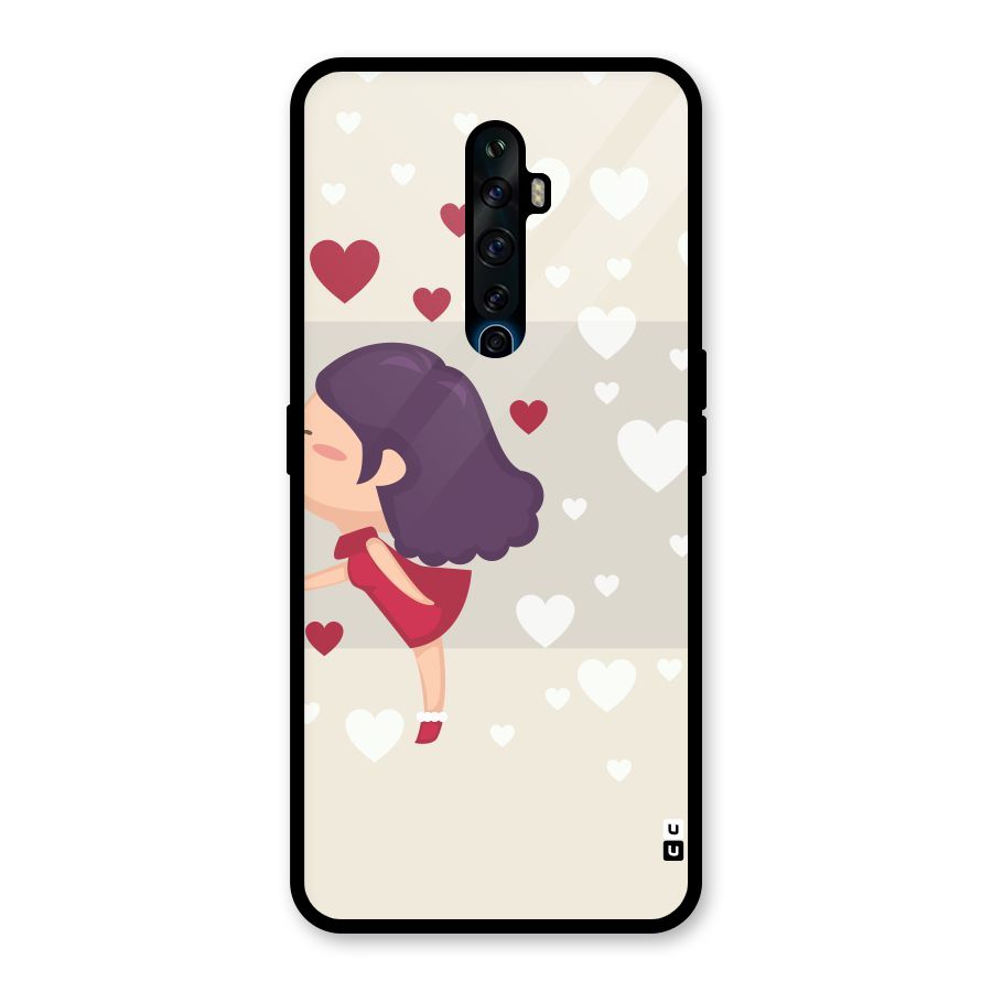 Girl in Love Glass Back Case for Oppo Reno2 F