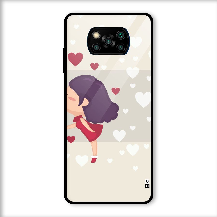 Girl in Love Glass Back Case for Poco X3