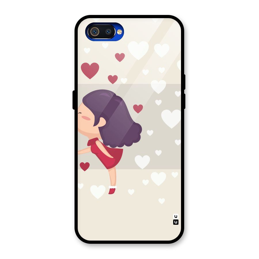 Girl in Love Glass Back Case for Realme C2