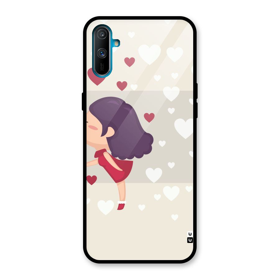 Girl in Love Glass Back Case for Realme C3