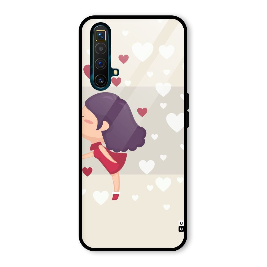 Girl in Love Glass Back Case for Realme X3 SuperZoom