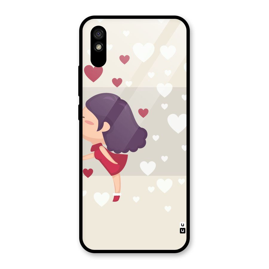 Girl in Love Glass Back Case for Redmi 9A