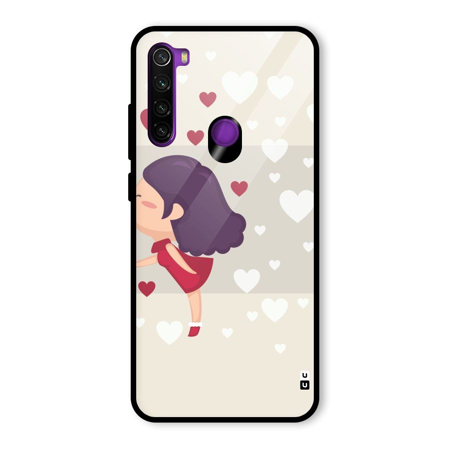 Girl in Love Glass Back Case for Redmi Note 8