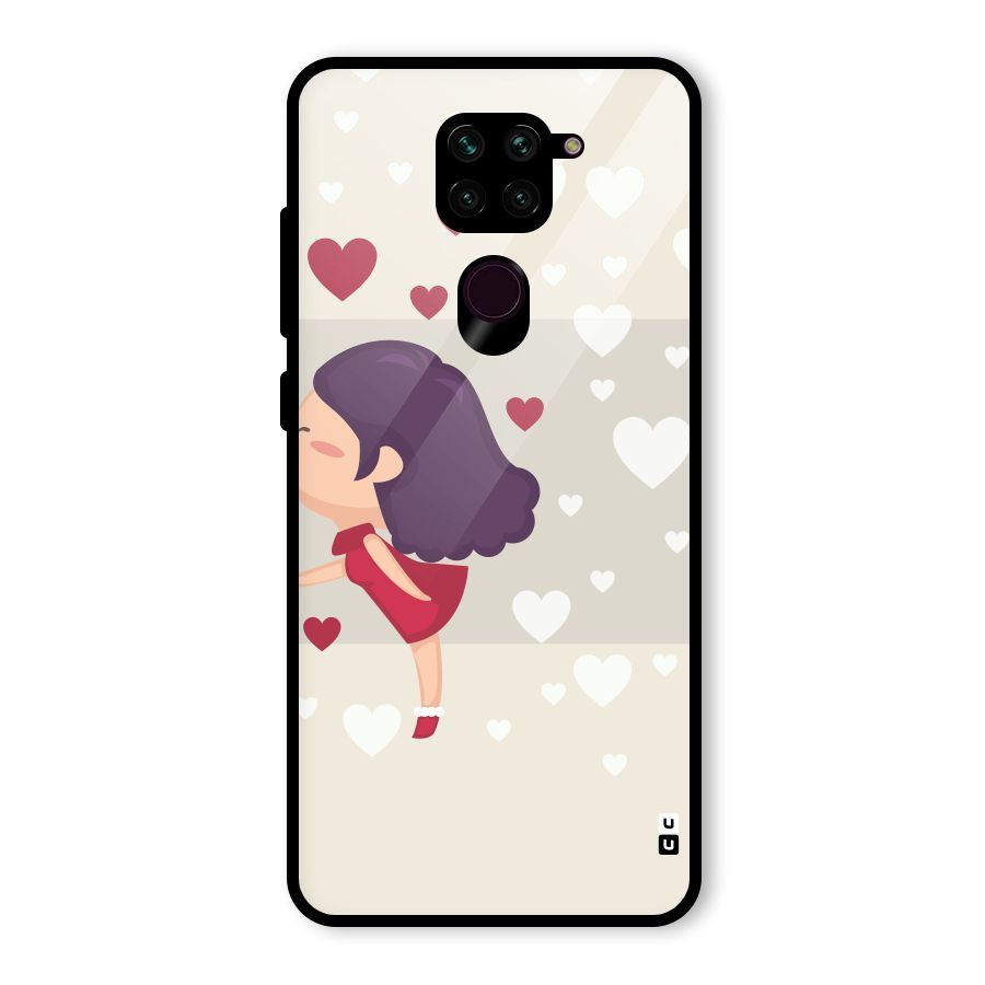 Girl in Love Glass Back Case for Redmi Note 9