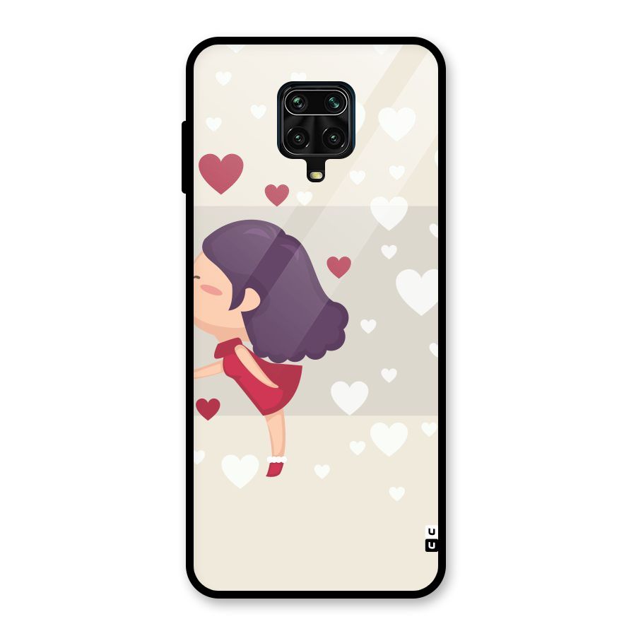 Girl in Love Glass Back Case for Redmi Note 9 Pro